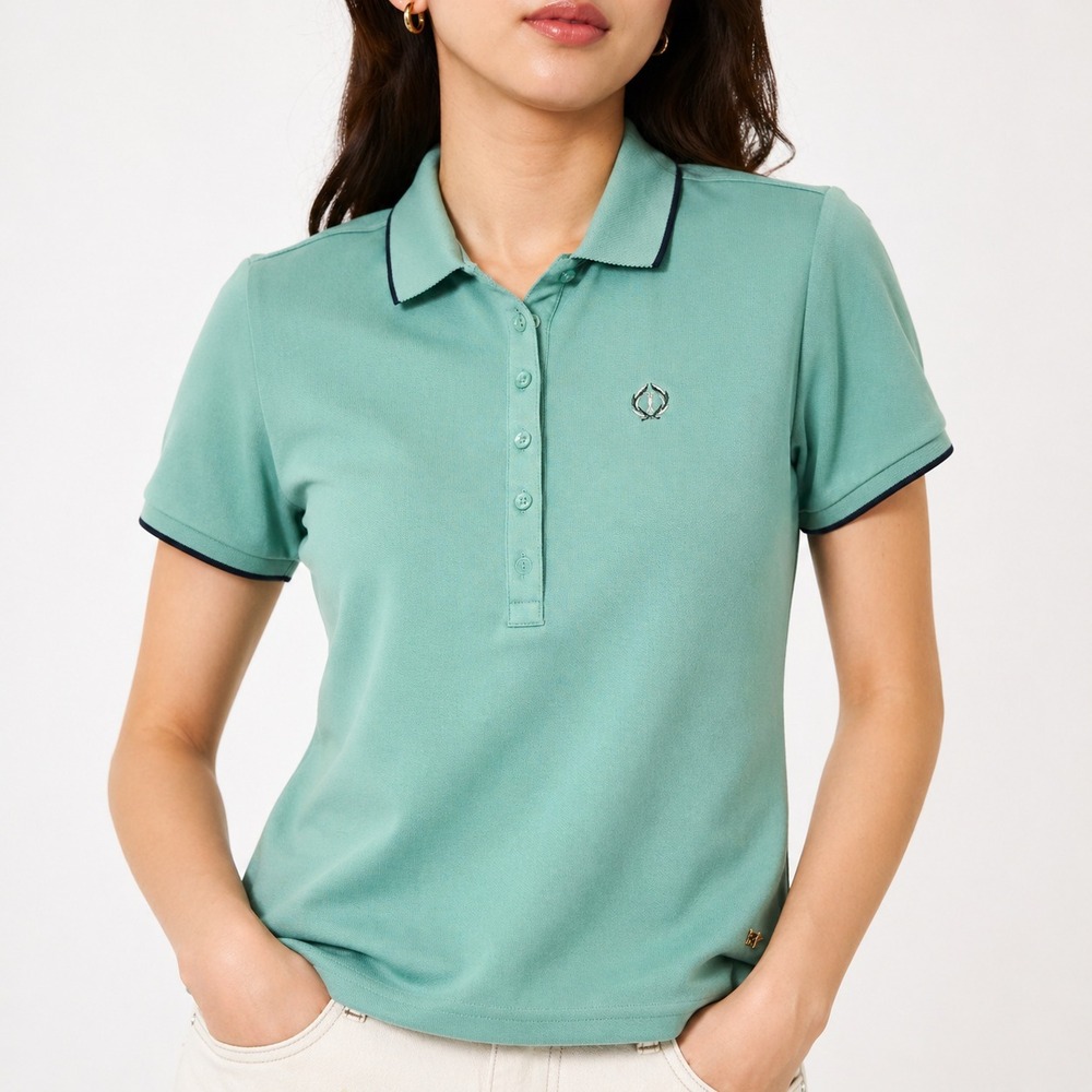 NWT Jack Nicklaus Performance Polo Shirt Women's Medium Agate Green Short Sleeve